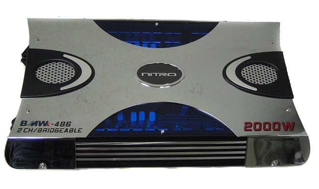 Nitro 2000 watt 2 channel MOSFET Bridgeable Amplifier  