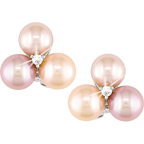 10k Gold Multi Colored Freshwater Pearl Earrings 6 Mm Free 10k Gold Multi Colored Freshwater Pearl Earrings 6 Mm