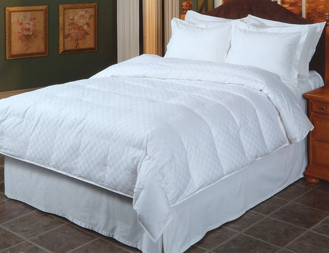 Euro Check 5 piece Down Comforter Set