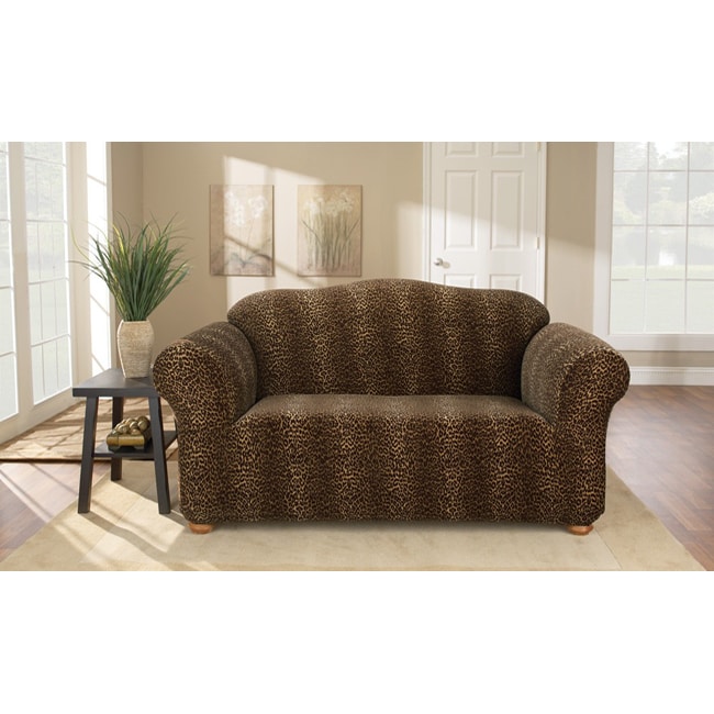 Stretch Leopard Sofa Slipcover  