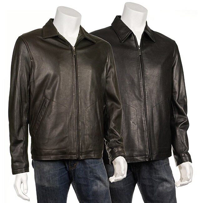 Collezione Men's New Zealand Lamb Leather Jacket - 11358244 - Overstock ...