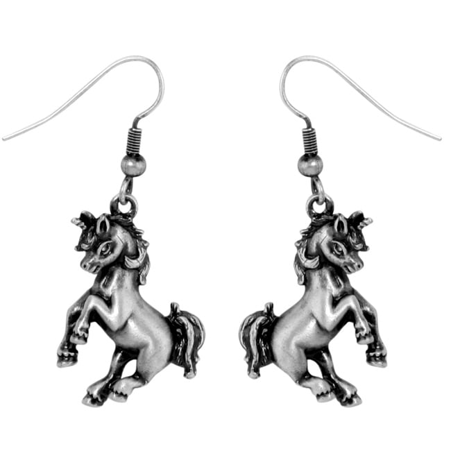 Pewter Unicorn Earrings  