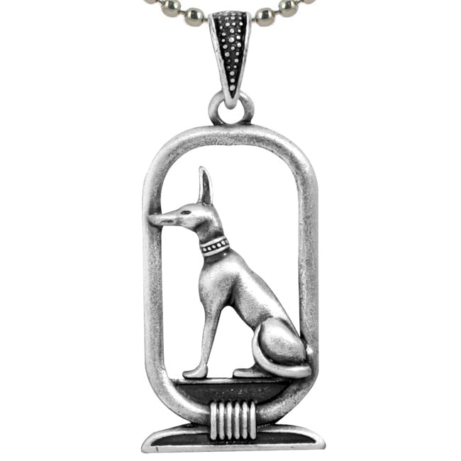 Pewter Egyptian Anubis Necklace  
