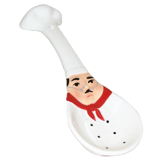 Plump Chef Hand-painted Spoon Rest