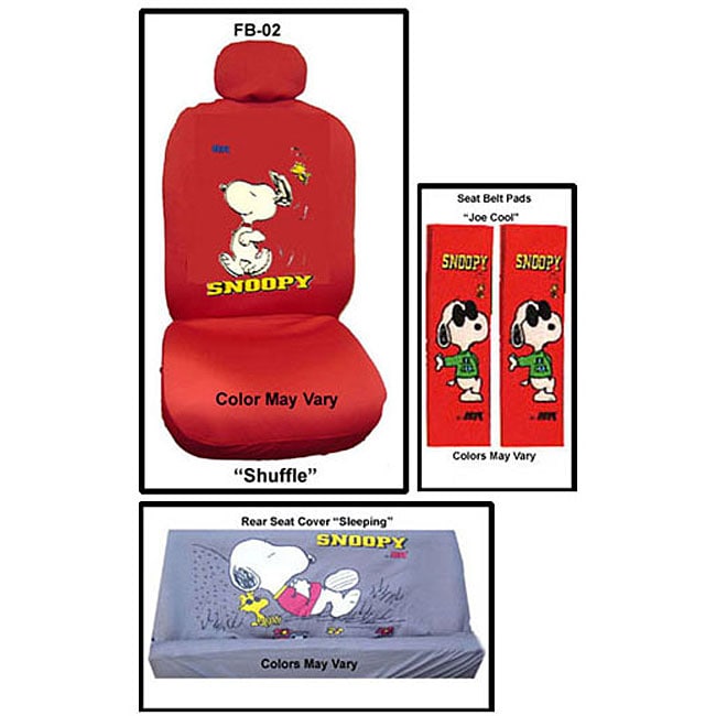 snoopy car seat covers set