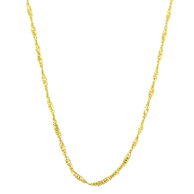 10k Yellow Gold 18 inch Singapore Chain Necklace  