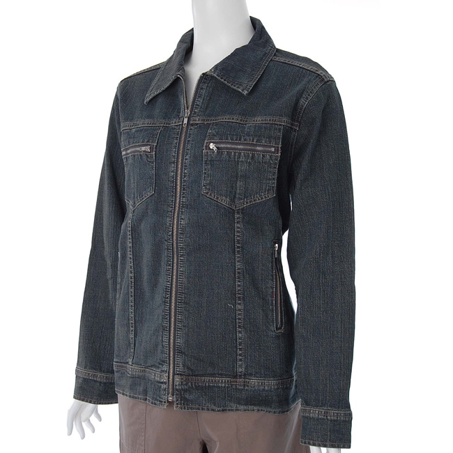 Alain Weiz Women's Plus Size Denim Jacket - Overstock Shopping - Top ...