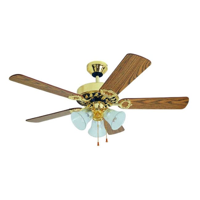 Polished Brass Finish 42-inch Ceiling Fan - Free Shipping Today