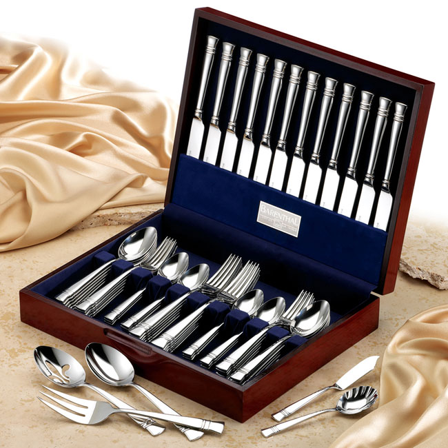 Barenthal 18/10 65 pc. Flatware set w/ Wooden Chest