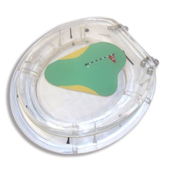 Clear Acrylic Toilet Seat with Golf Theme Free Shipping Today