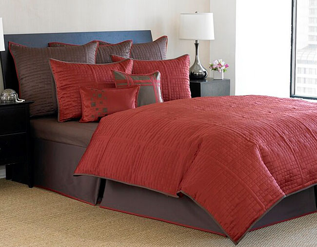 Nicole Miller Soho Cranberry Duvet Cover Set Free Shipping Today Nicole Miller Soho Cranberry Duvet Cover Set