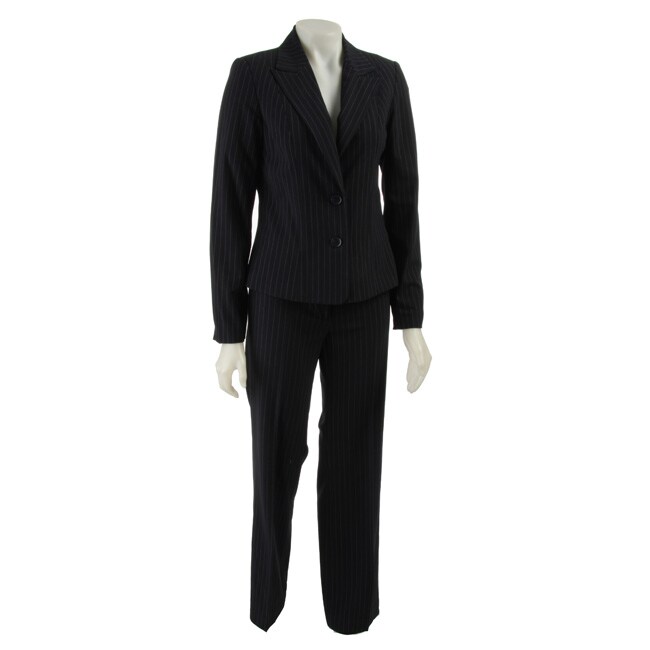 womens navy blue pinstripe pants