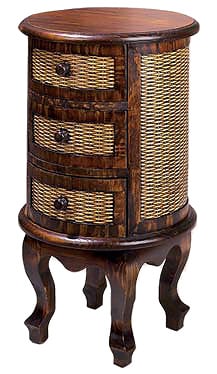 Rattan Round Cabinet (India)  