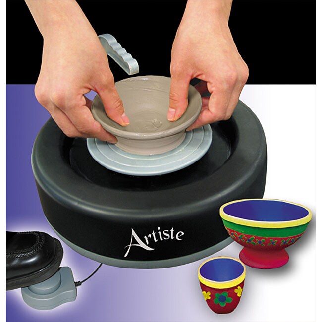 Deluxe Six-paint Air-drying Clay Pottery Wheel with AC Adapter - Bed Bath &  Beyond - 5522404