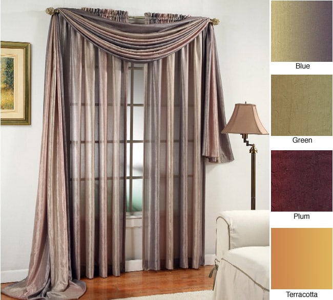 Crushed Ombre Window 63 inch Curtain Panel  