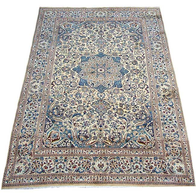 Persian Nain Ivory Rug (8'4 x 12'3) 7x9   10x14 Rugs