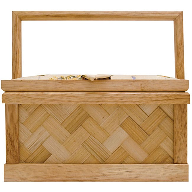 Suzys Medium Wooden Sewing Basket  