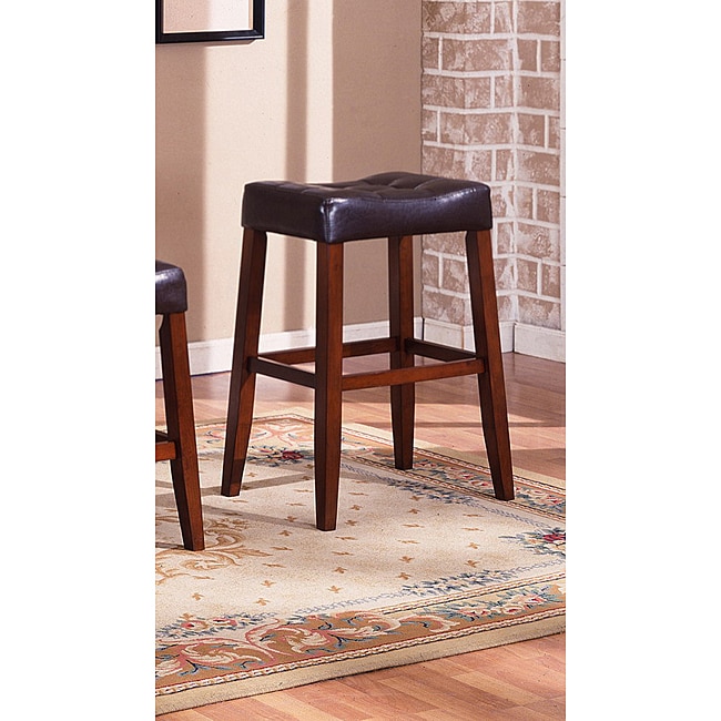 Tufted seat Saddle Bar Stools (Set of 2)