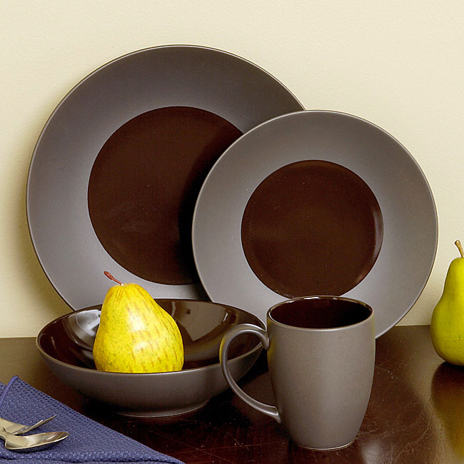 Sasaki Zen Bronze 16 piece Dinnerware Set