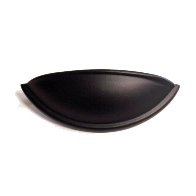 Alno 3 inch Black Matte Cabinet Cup Pulls (Set of 6)  