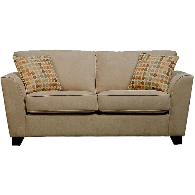 Gaff Khaki Microfiber Modern Sofa  