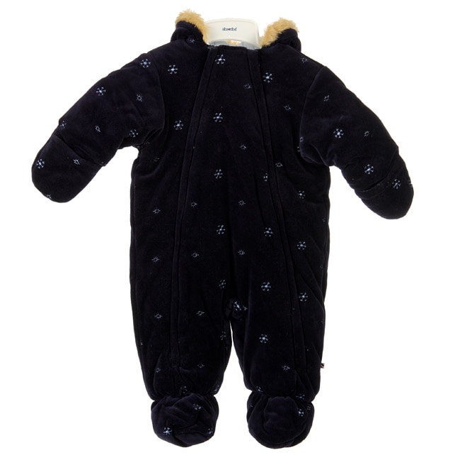 Absorba Newborn Boys Snowflake Shiffley Snowsuit  