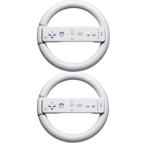 Nintendo Wii Steering Wheels for Mario Kart   2 PAK  