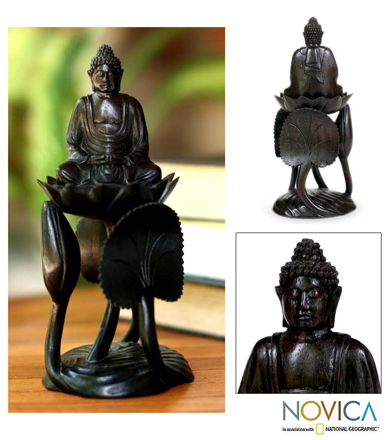 Sono Wood Classic Buddha Statuette (Indonesia)  