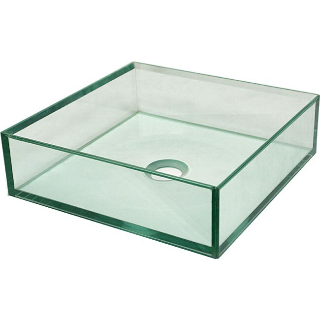 Square Clear Glass Sink Free Shipping Today 11418055