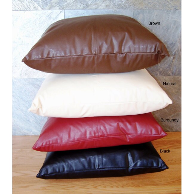 square leather floor pillow