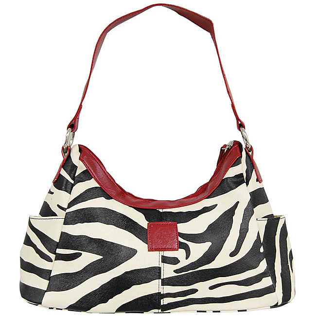 Je Veux Zebra Print Hobo Bag  