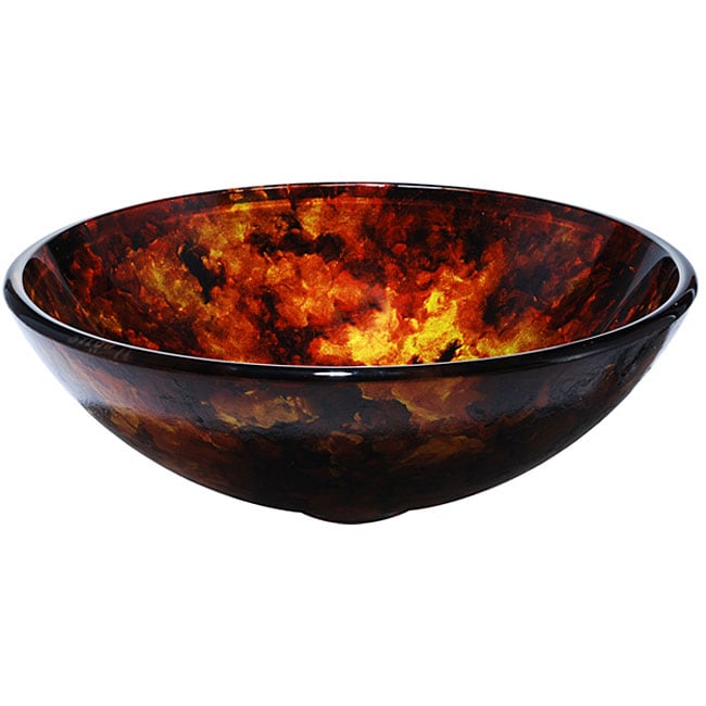 Kraus Fire Opal Glass Vessel Sink  