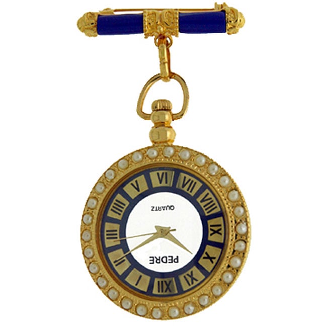 Pedre Womens Goldtone Pin Watch  