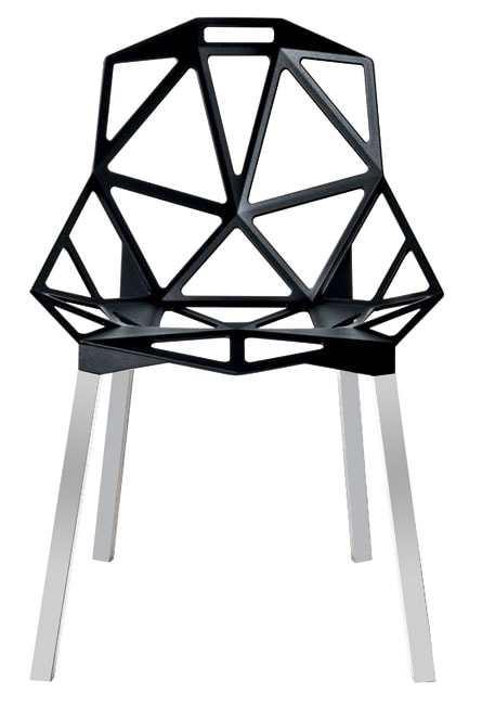 Black Fractal Side Chairs (Set of 2)  