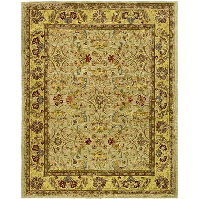 Safavieh Handmade Classic Kasha Gold Wool Rug - 9'6" x 13'6"