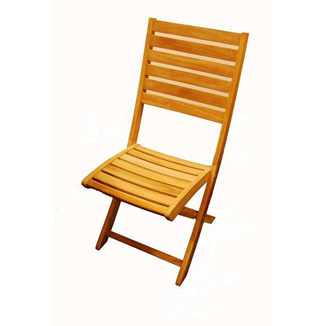 St. Bart Teak Folding Patio Chair (Set of 2)