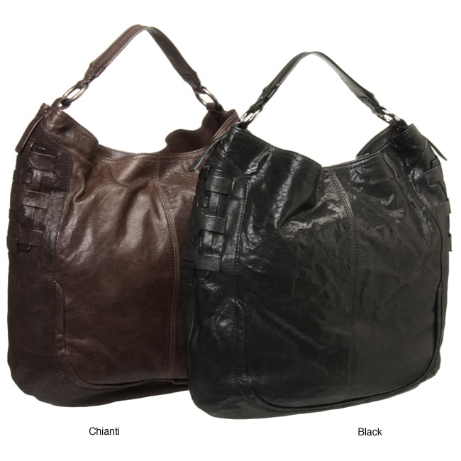 Andrew Marc Lianna Large Lambskin Hobo Bag  