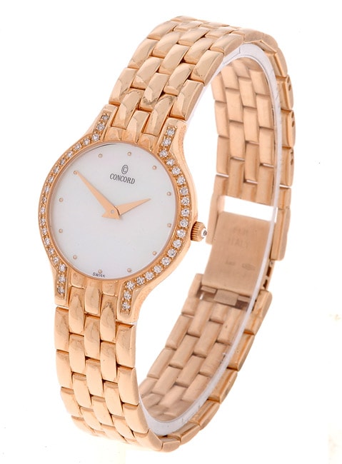 Concord Les Palais Womens 14k Gold Diamond Watch