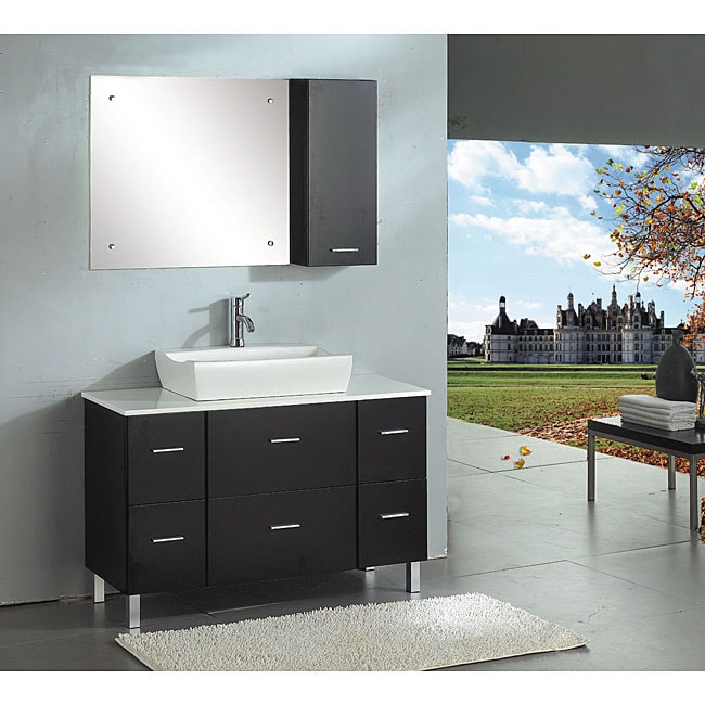 Ariel Laverna Bathroom Vanity Set with Vessel Sink  