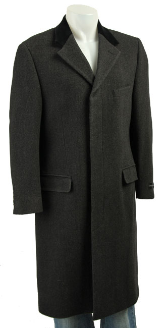 Andrew Fezza Men's Wool/ Cashmere Long Coat - Overstock™ Shopping - Big ...