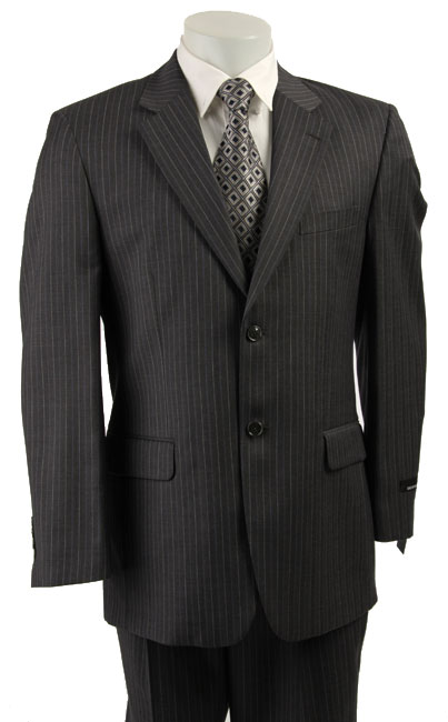 Jones New York Men's Grey Multistripe Wool Suit - Overstock™ Shopping ...