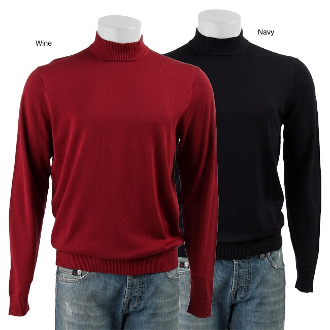 mens silk mock turtleneck