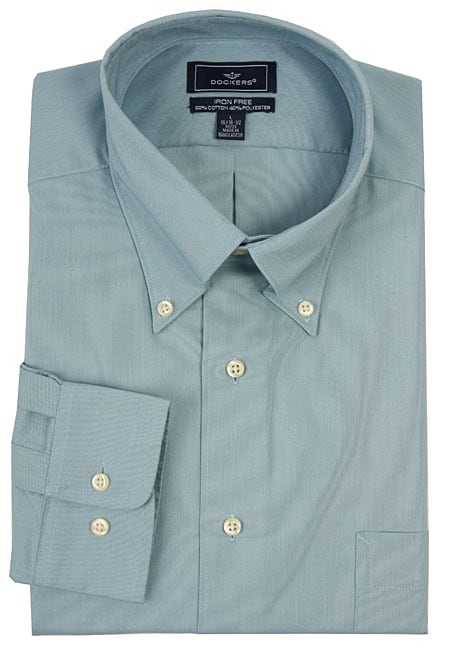 Dockers Men's Teal Oxford Dress Shirt - 11464847 - Overstock.com ...