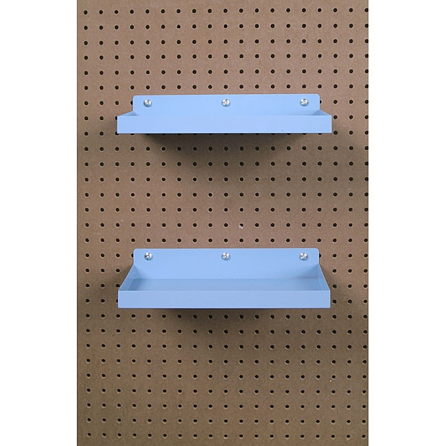 Epoxycoated Steel Pegboard Shelf with Hooks Free Shipping On Orders