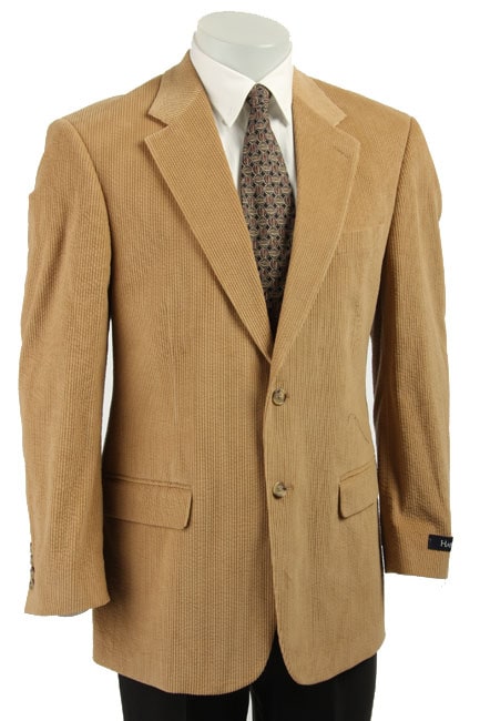 Haspel Mens Camel 2 button Corduroy Blazer  