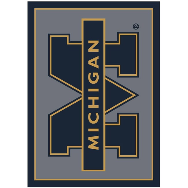 University of Michigan Logo Rug (3'10 x 5'4) 3x5   4x6 Rugs