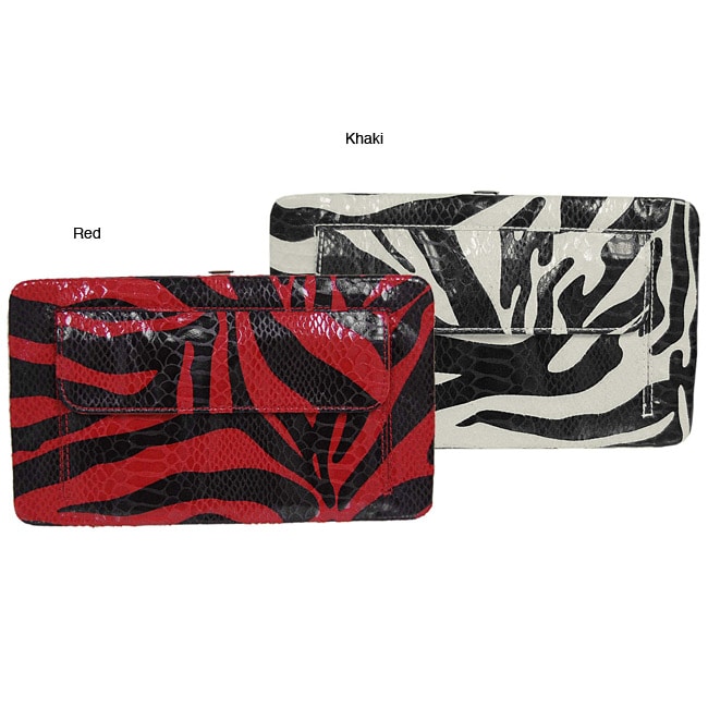 Je Veux Womens Zebra Print Clasp Wallet  
