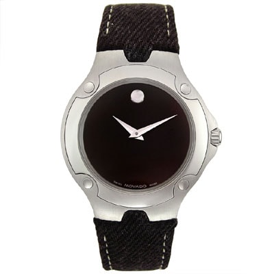 Movado Sport Edition Midsize Black Denim Watch  