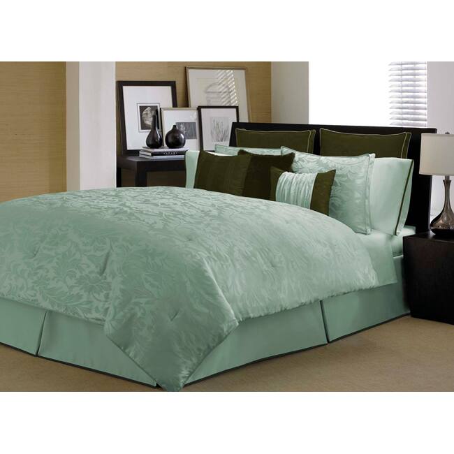 Manor Hill's Kensington Aqua/ Chocolate 4-piece Comforter Set