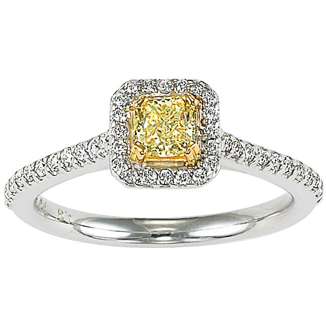 18k Gold 3/4ct Fancy Yellow Diamond Ring (I, SI)  